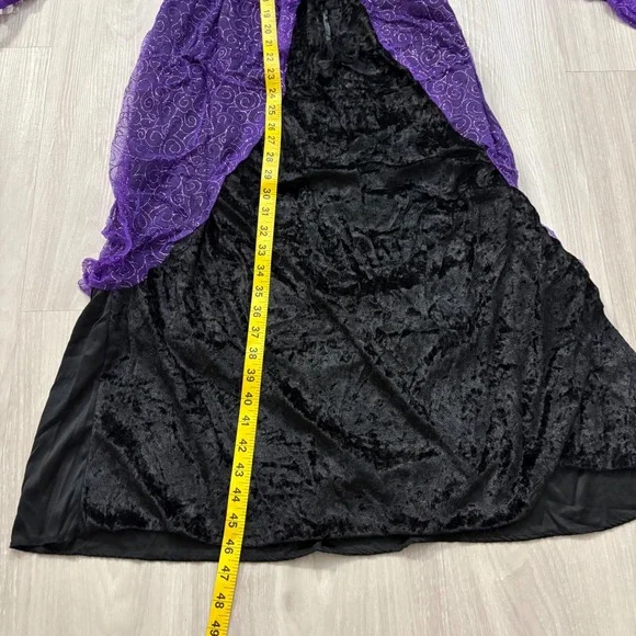 Potion Witch Girls Costume Halloween Black Purple Kids Junior Size Small Hat - Picture 4 of 10